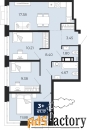 2 - комн.  квартира, 77.7 м², 2/12 эт.