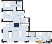 2 - комн.  квартира, 89.51 м², 8/18 эт.
