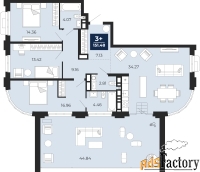3 - комн.  квартира, 120.09 м², 10/24 эт.