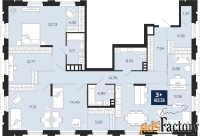 3 - комн.  квартира, 162.35 м², 2/12 эт.