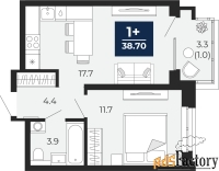 1 - комн.  квартира, 38.7 м², 10/14 эт.