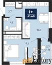 1 - комн.  квартира, 41.4 м², 21/25 эт.