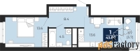 1 - комн.  квартира, 43.8 м², 6/16 эт.
