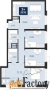 3 - комн.  квартира, 89.4 м², 3/24 эт.