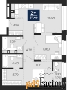 2 - комн.  квартира, 67.4 м², 2/24 эт.