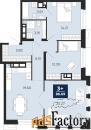 3 - комн.  квартира, 91.65 м², 13/18 эт.