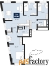 3 - комн.  квартира, 100.8 м², 15/20 эт.