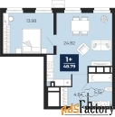 1 - комн.  квартира, 48.79 м², 2/18 эт.