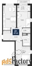 2 - комн.  квартира, 67.49 м², 21/21 эт.