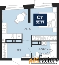 1 - комн.  квартира, 32.77 м², 13/23 эт.