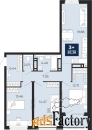 3 - комн.  квартира, 82.38 м², 6/21 эт.