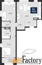2 - комн.  квартира, 72.33 м², 11/21 эт.