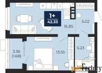1 - комн.  квартира, 42.33 м², 9/22 эт.
