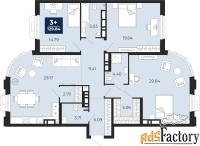 3 - комн.  квартира, 104.77 м², 6/18 эт.