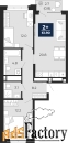 2 - комн.  квартира, 61.9 м², 15/16 эт.