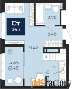 1 - комн.  квартира, 29.1 м², 2/22 эт.