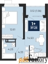 1 - комн.  квартира, 37.23 м², 17/22 эт.