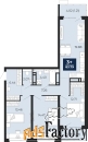 3 - комн.  квартира, 83.79 м², 17/23 эт.