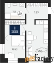 1 - комн.  квартира, 48.85 м², 3/10 эт.