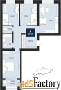 3 - комн.  квартира, 81.36 м², 5/10 эт.