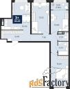 3 - комн.  квартира, 82.25 м², 9/9 эт.