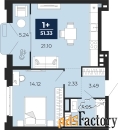1 - комн.  квартира, 51.33 м², 2/24 эт.