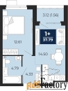 1 - комн.  квартира, 37.79 м², 2/21 эт.