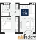1 - комн.  квартира, 38.86 м², 6/12 эт.