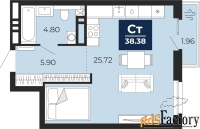 1 - комн.  квартира, 37.01 м², 13/20 эт.