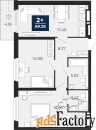 2 - комн.  квартира, 66.33 м², 2/20 эт.