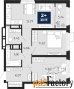 2 - комн.  квартира, 59.26 м², 13/20 эт.