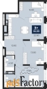 3 - комн.  квартира, 84.5 м², 10/14 эт.