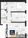 2 - комн.  квартира, 68.68 м², 2/12 эт.