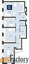 3 - комн.  квартира, 93.12 м², 2/24 эт.