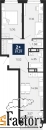 2 - комн.  квартира, 57.37 м², 7/17 эт.