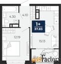 1 - комн.  квартира, 37.83 м², 14/14 эт.