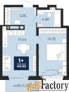 1 - комн.  квартира, 43.52 м², 19/22 эт.