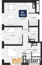 2 - комн.  квартира, 69.9 м², 15/18 эт.