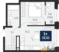 1 - комн.  квартира, 39 м², 8/16 эт.