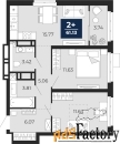 2 - комн.  квартира, 59.26 м², 2/20 эт.