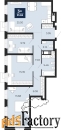 3 - комн.  квартира, 91.65 м², 13/24 эт.