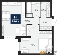 1 - комн.  квартира, 50.04 м², 1/22 эт.
