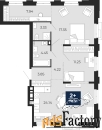 2 - комн.  квартира, 76.51 м², 2/24 эт.