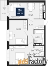 2 - комн.  квартира, 65.77 м², 13/20 эт.