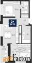 2 - комн.  квартира, 54.4 м², 18/25 эт.