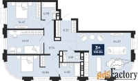 3 - комн.  квартира, 105.84 м², 11/24 эт.