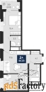 2 - комн.  квартира, 60.2 м², 7/16 эт.