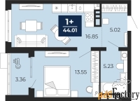 1 - комн.  квартира, 42.33 м², 6/12 эт.