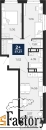 2 - комн.  квартира, 57.37 м², 16/17 эт.