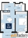 1 - комн.  квартира, 43.52 м², 7/21 эт.